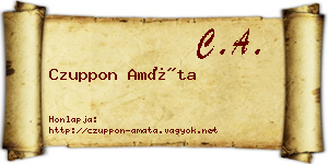 Czuppon Amáta névjegykártya